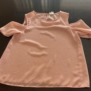 Light Pink cold shoulder blouse